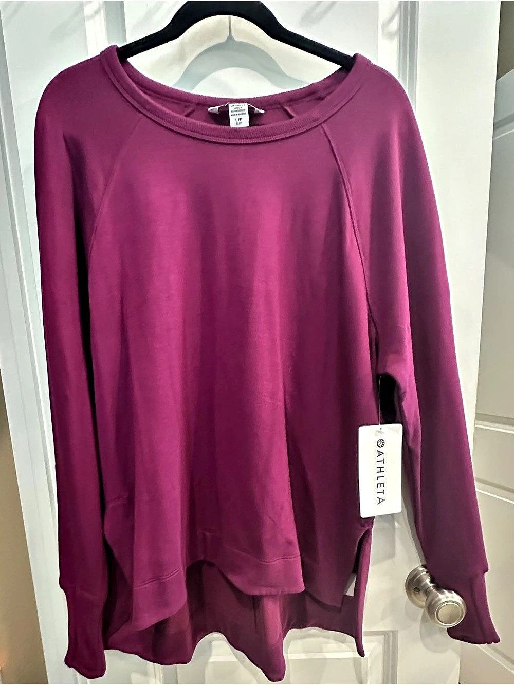 Athleta Coaster Luxe Recover Sweatshirt Purple Large P